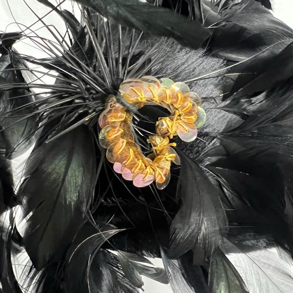 Ladies Vintage Feathered Fascinator Hat Black - Picture 5 of 10